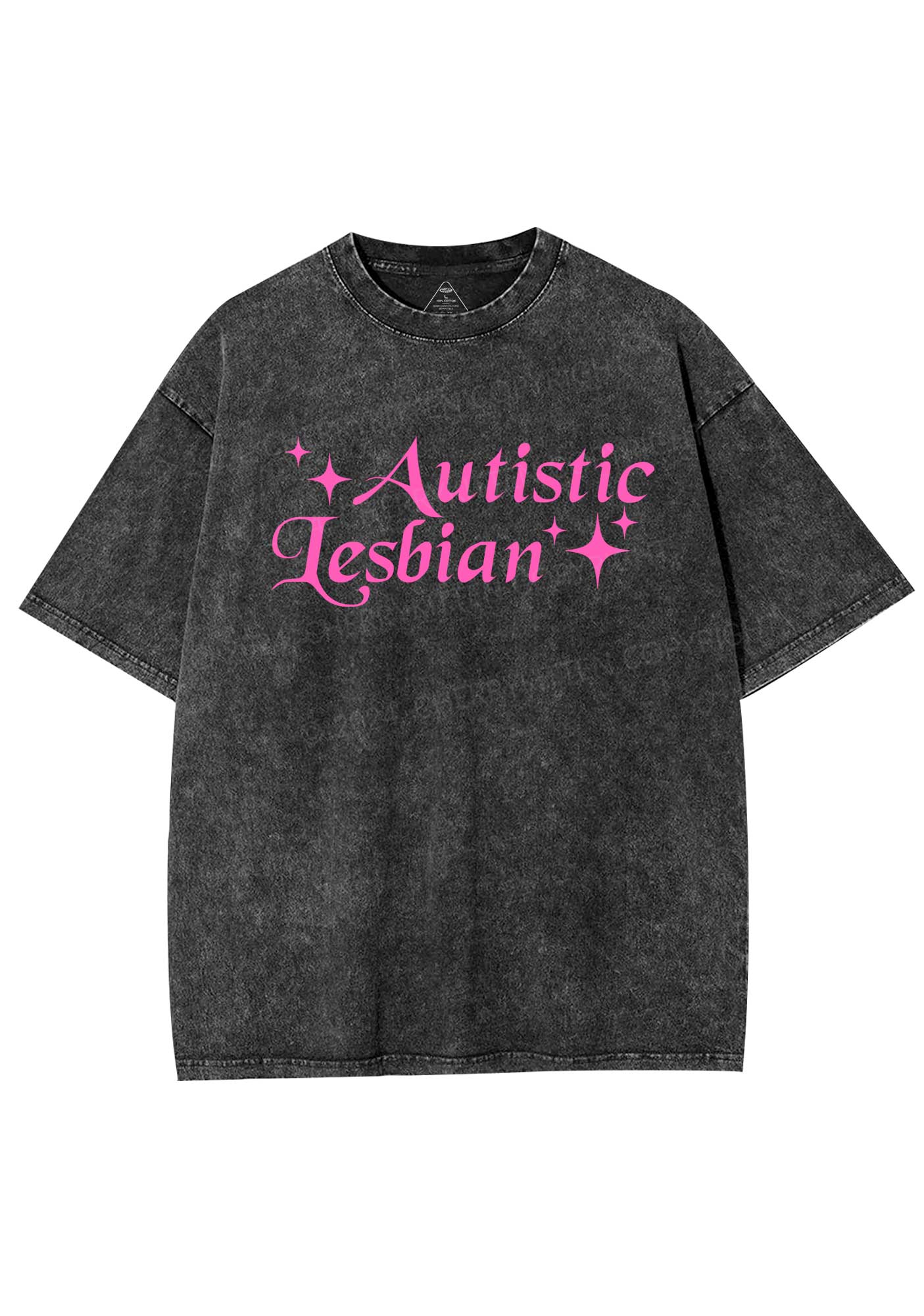 Autistic Lesbian Y2K Shirts Washed Tee Cherrykitten