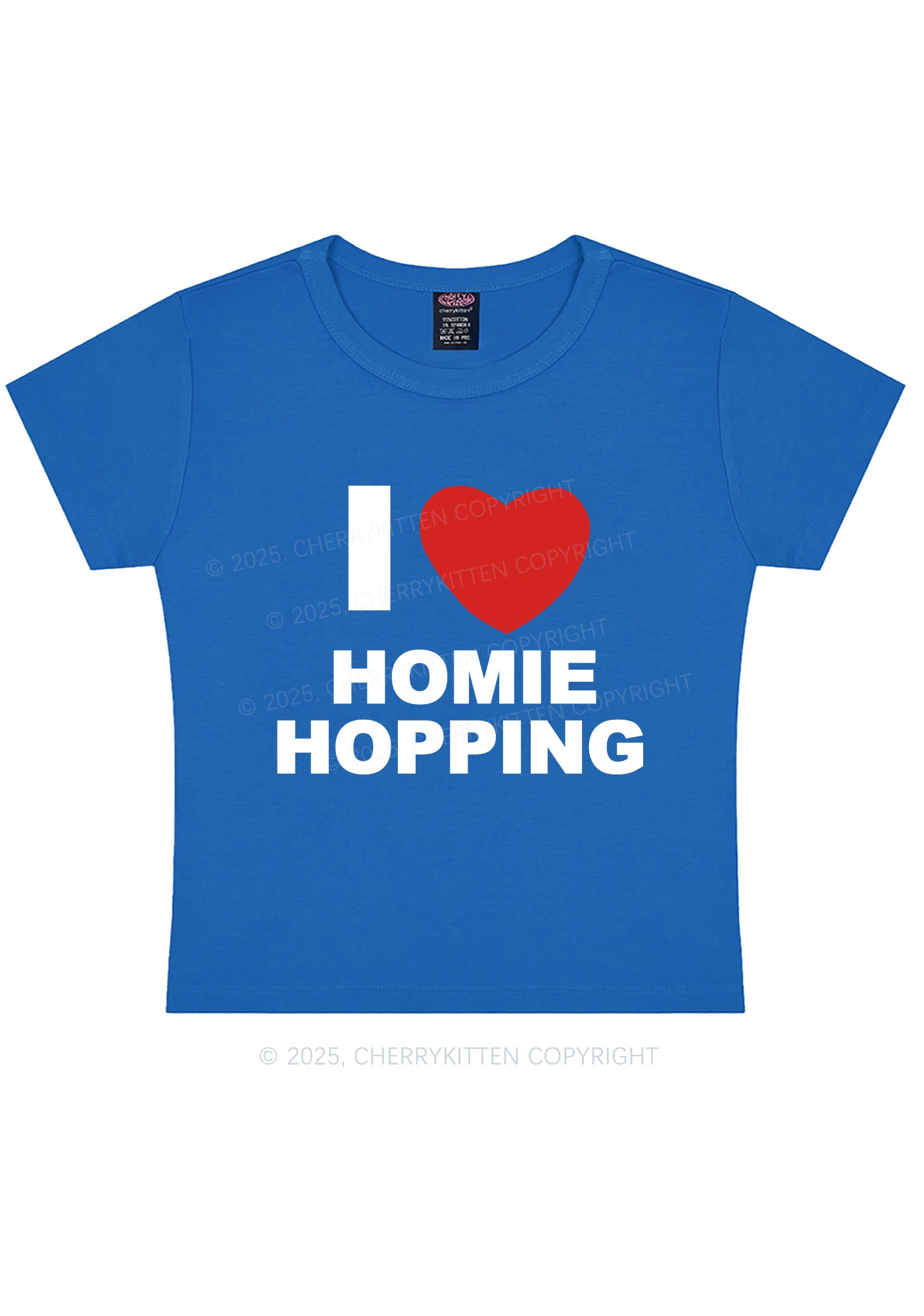 I Love Homie Hopping Y2K Baby Tee Cherrykitten
