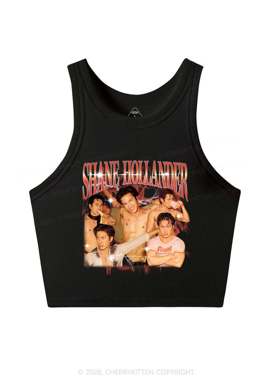 Red Lightning SH Portrait HR Y2K Crop Tank Top Cherrykitten