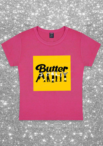 Butter Bangtan Boys Kpop Y2K Baby Tee Cherrykitten