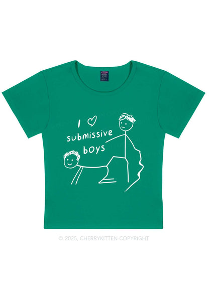 I Love S Gay Boys Pride Y2K Baby Tee Cherrykitten