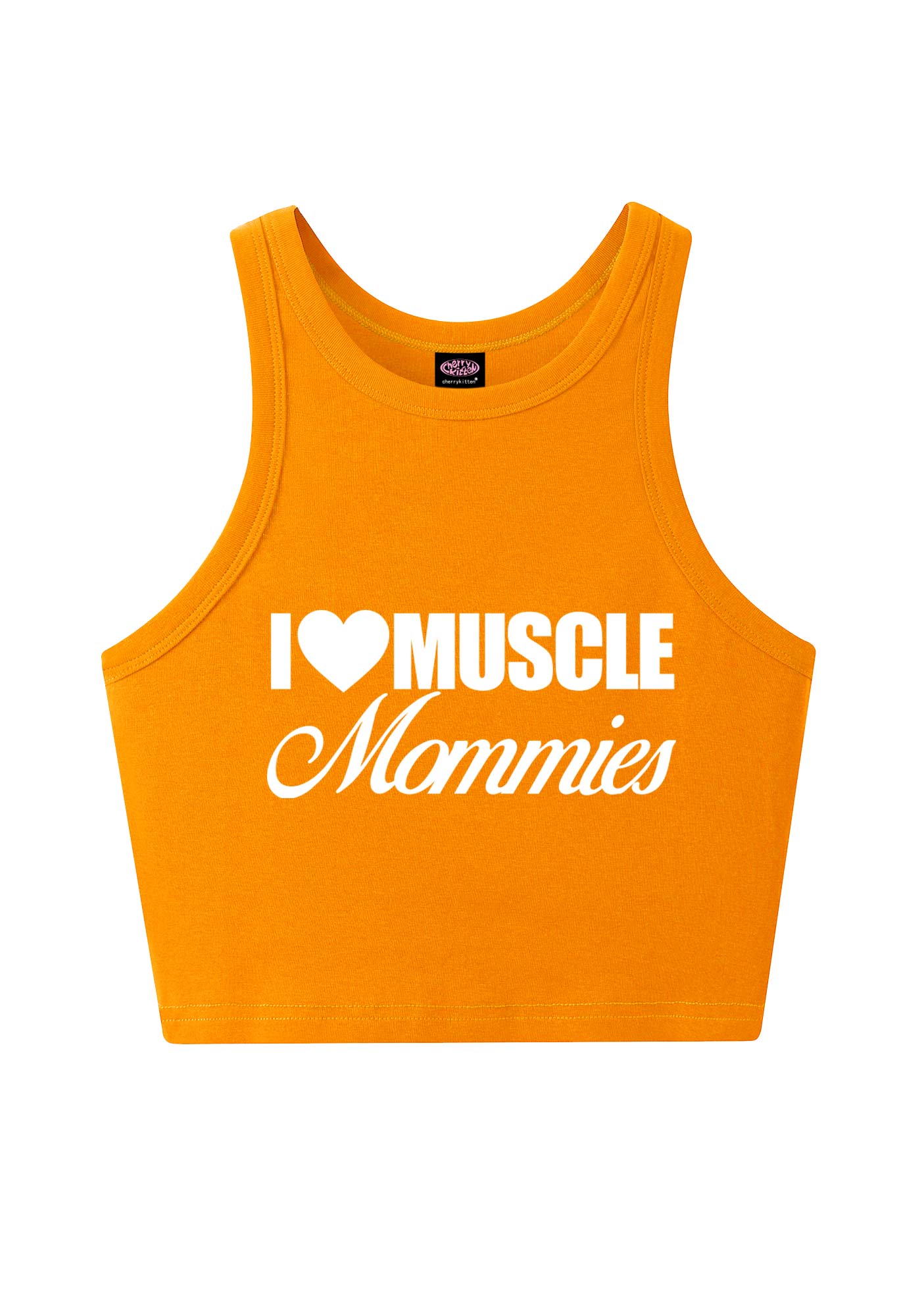 I Love Muscle Mommies Y2K Crop Tank Top Cherrykitten