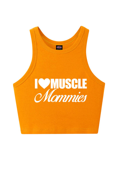 I Love Muscle Mommies Y2K Crop Tank Top Cherrykitten