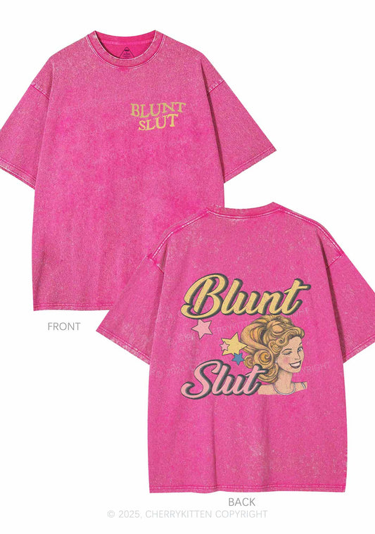Blunt Slxt Two Sides Y2K Shirts Washed Tee Cherrykitten