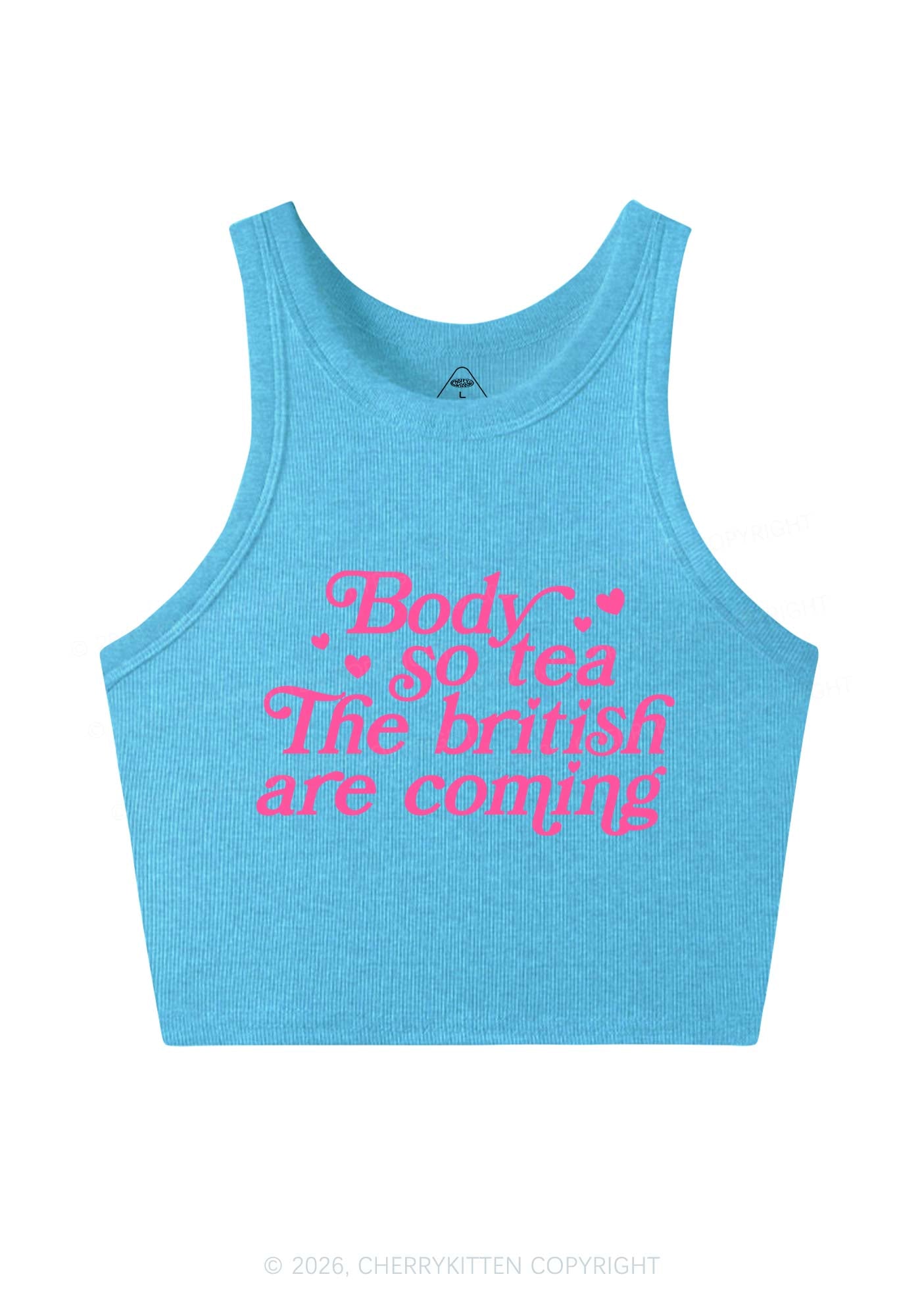 The British Are Coming Y2K Crop Tank Top Cherrykitten