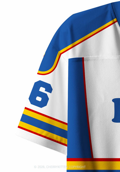 I Love Hockey Boy JT Y2K Crop Sport Jersey Shirts Cherrykitten
