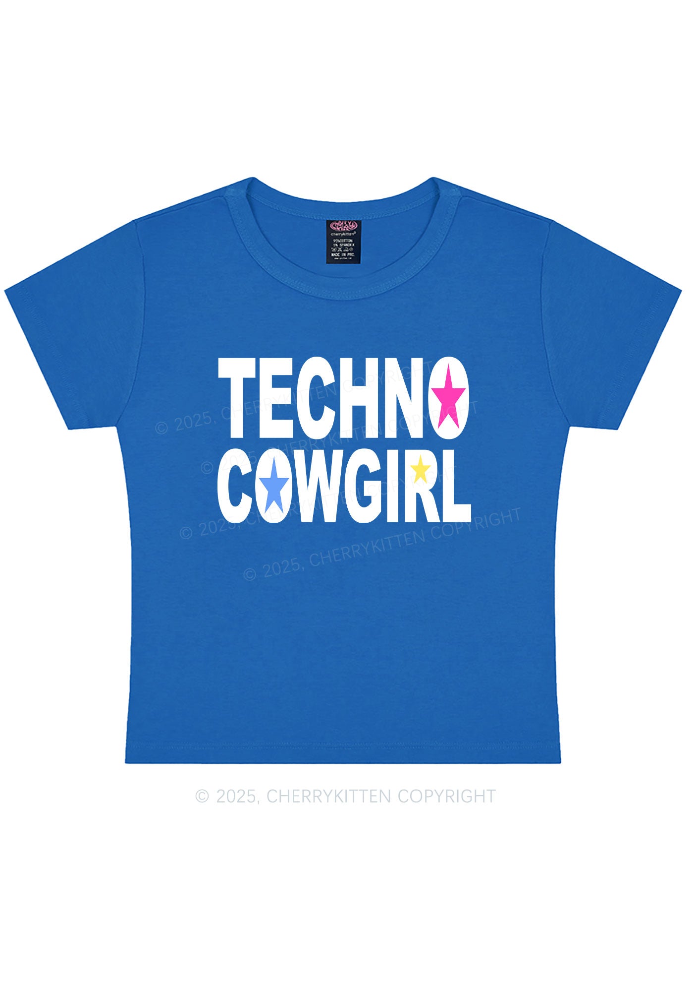 Techno Cowgirl Y2K Baby Tee Cherrykitten