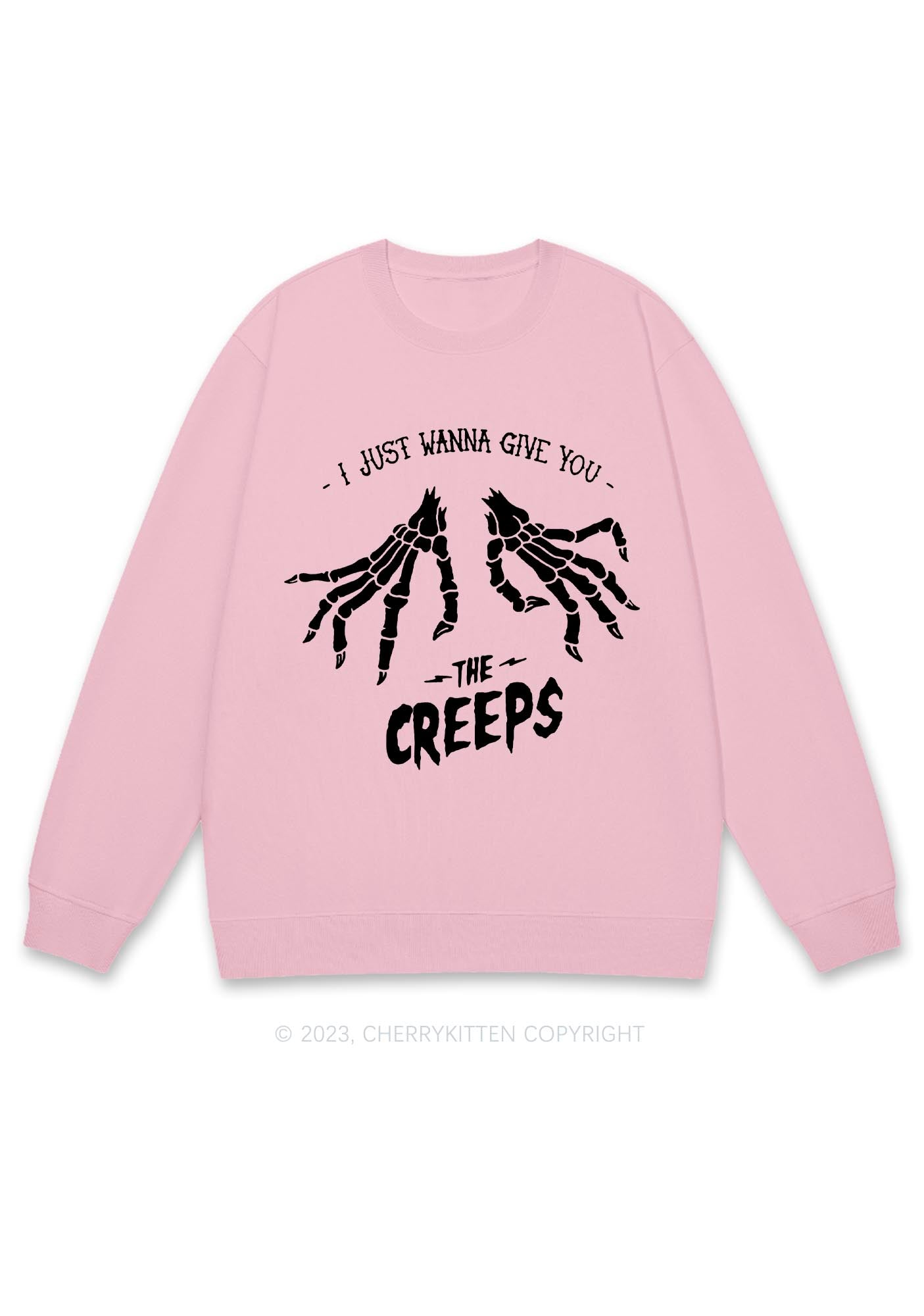 I Just Wanna Give You The Creeps Halloween Y2K Sweatshirt Cherrykitten