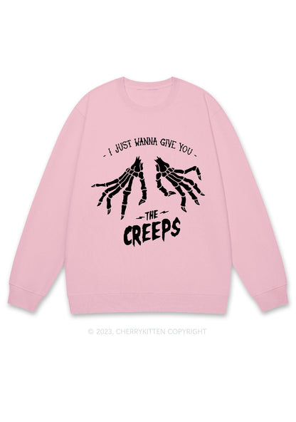 I Just Wanna Give You The Creeps Halloween Y2K Sweatshirt Cherrykitten