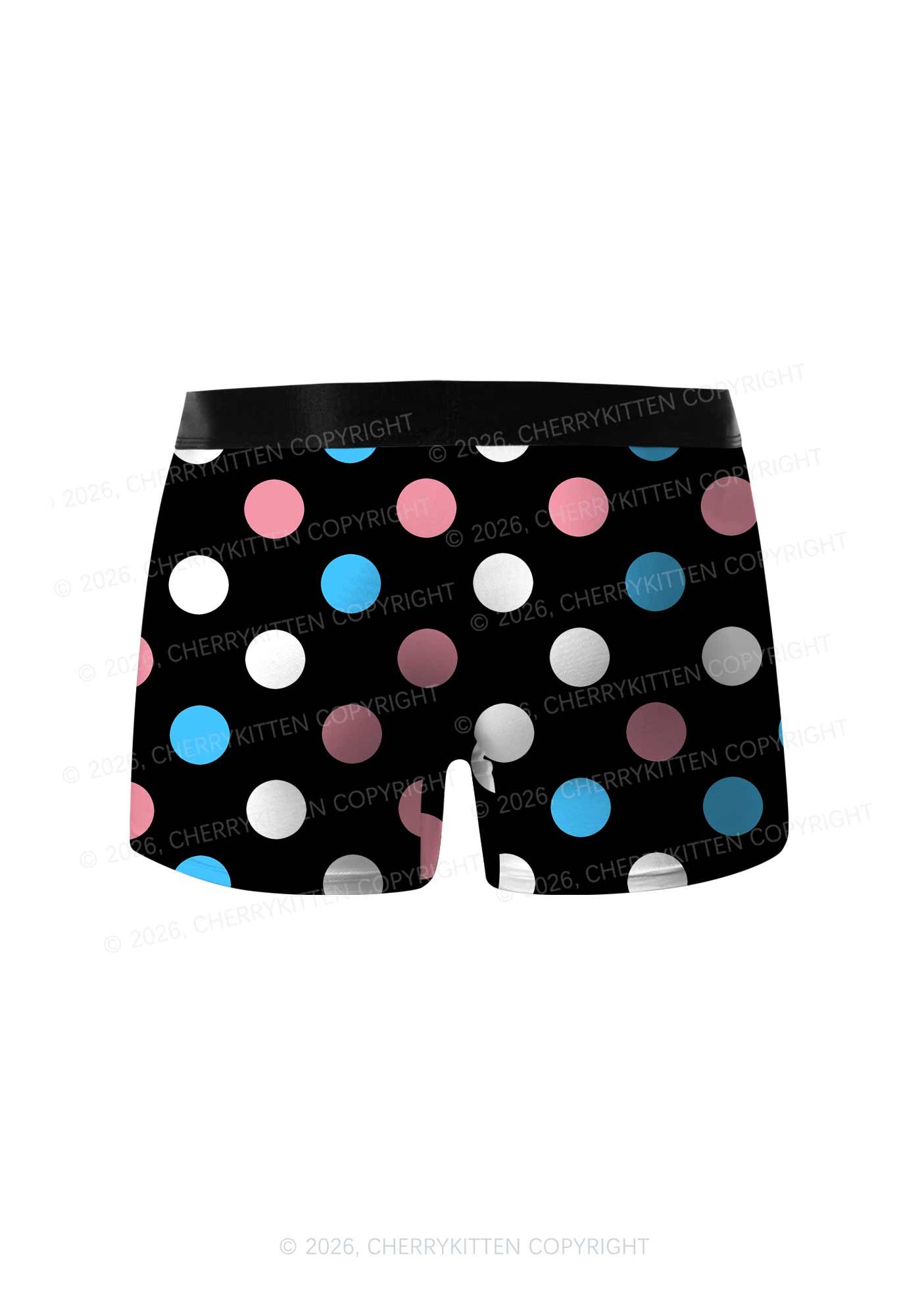 Trans Dots On Black Pride Y2K Print Men Boxer Briefs Cherrykitten