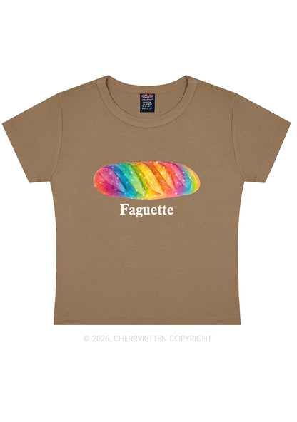 Rainbow Faguette Pride Y2K Baby Tee Cherrykitten
