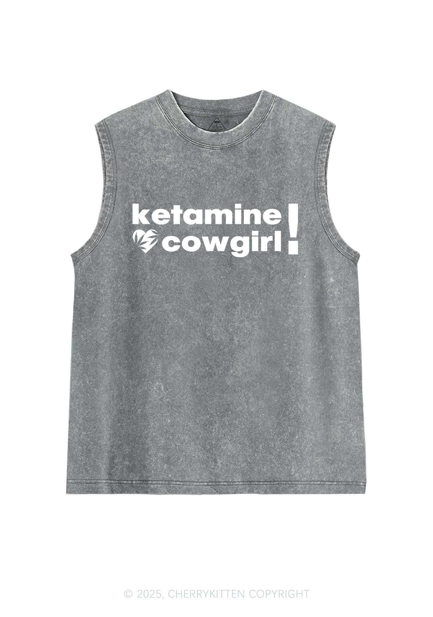 K Cowgirl Y2K Washed Muscle Tank Cherrykitten