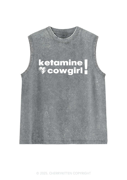 K Cowgirl Y2K Washed Muscle Tank Cherrykitten