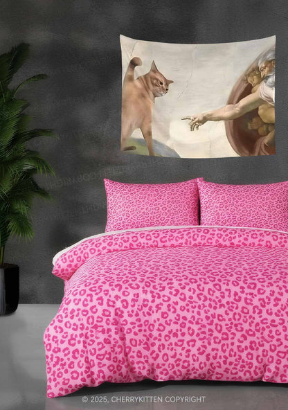 God Give Cat Flag Y2K Tapestry Cherrykitten