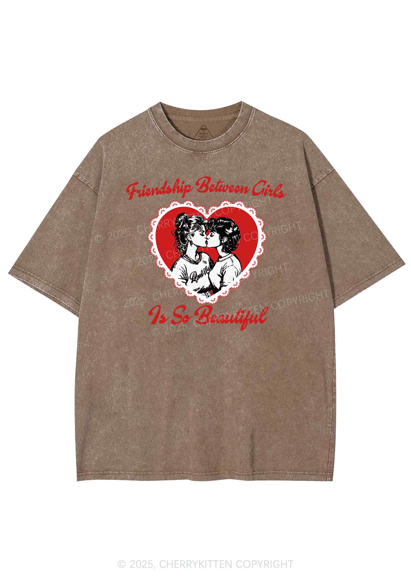 Friendship Between Girls Pride Y2K Shirts Washed Tee Cherrykitten