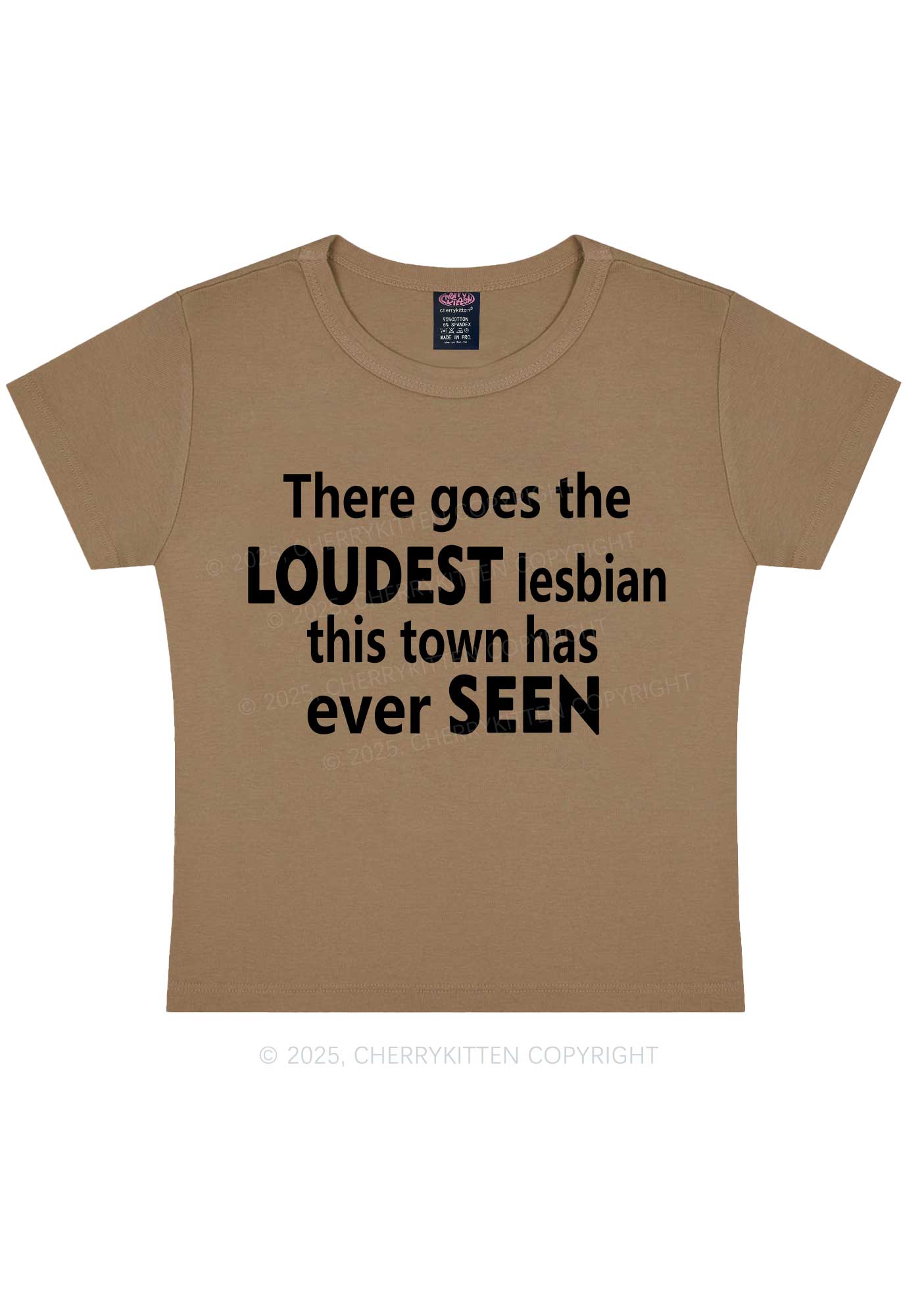 Loudest Lesbian Has Ever Seen Y2K Baby Tee Cherrykitten