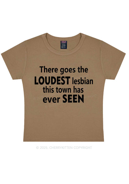 Loudest Lesbian Has Ever Seen Y2K Baby Tee Cherrykitten