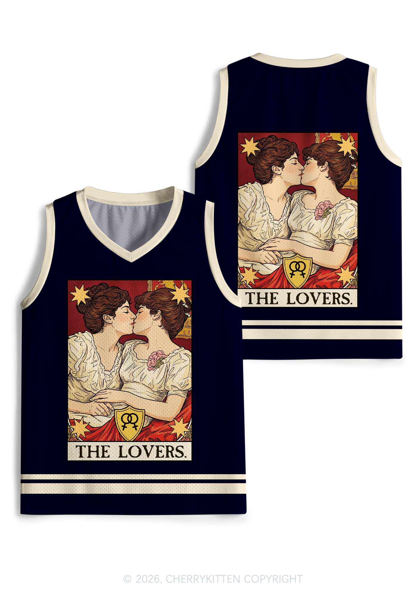Redhead Women Kissing Pride Y2K Sport Jersey Tank Cherrykitten