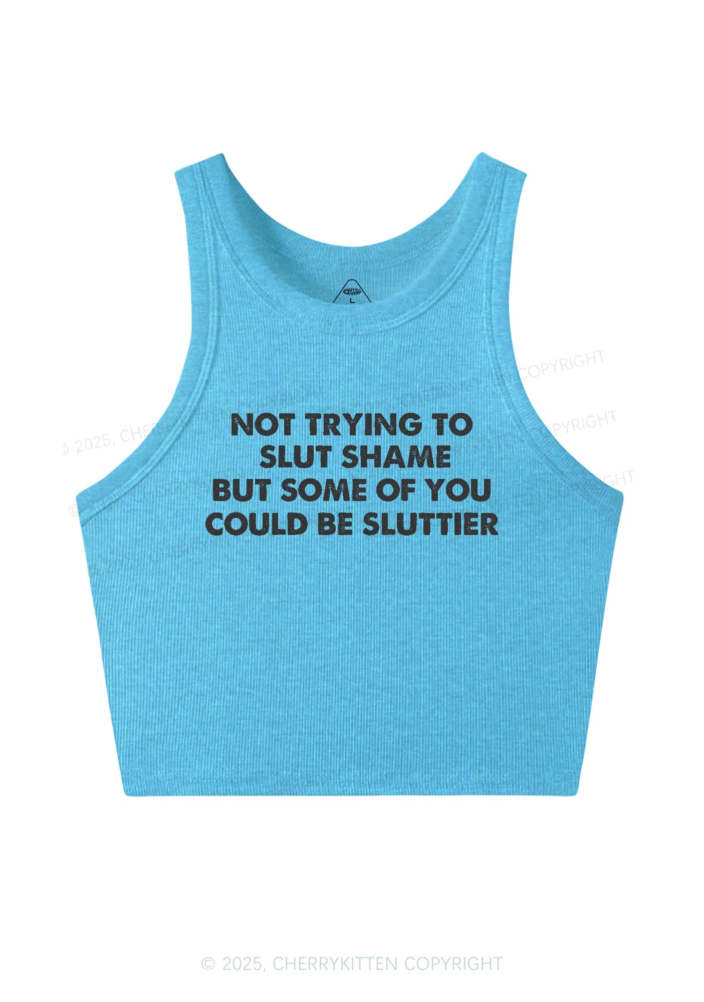 Not Trying To Slxt Shame Y2K Crop Tank Top Cherrykitten