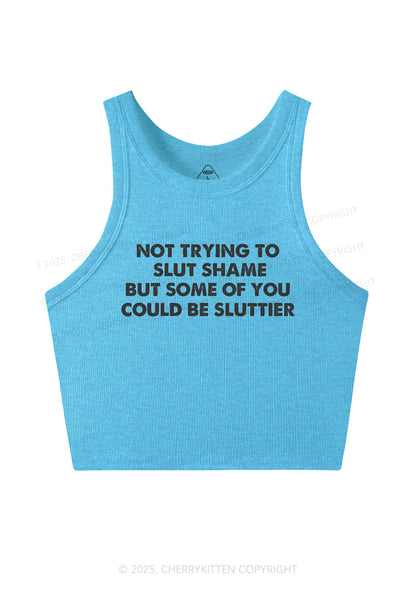 Not Trying To Slxt Shame Y2K Crop Tank Top Cherrykitten