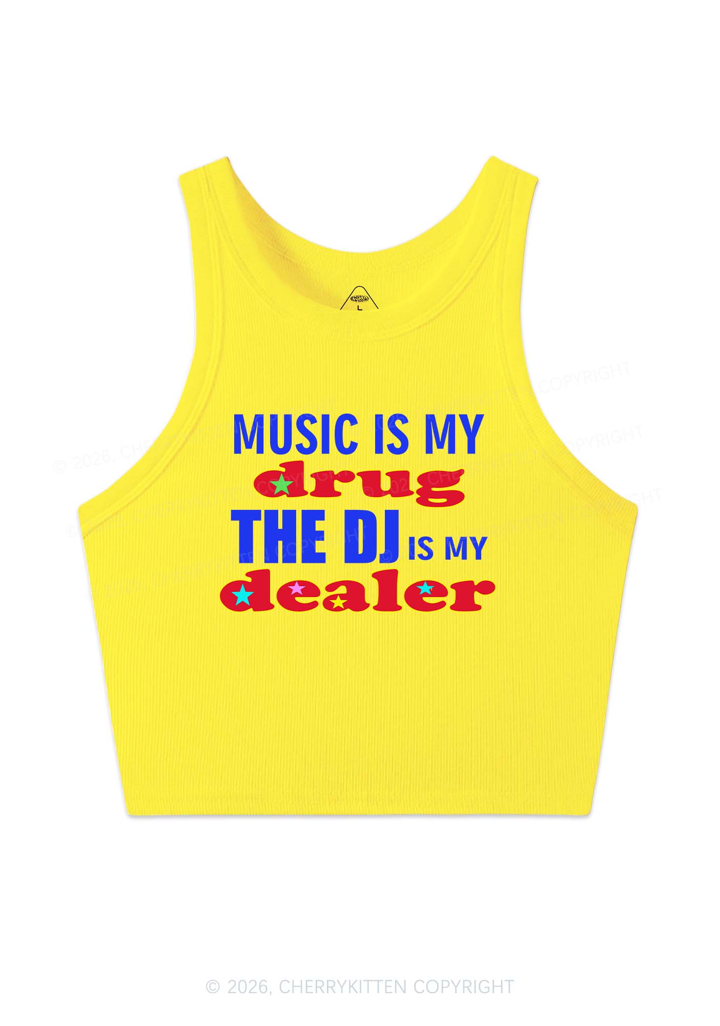 Music Is My Drxg Y2K Crop Tank Top Cherrykitten