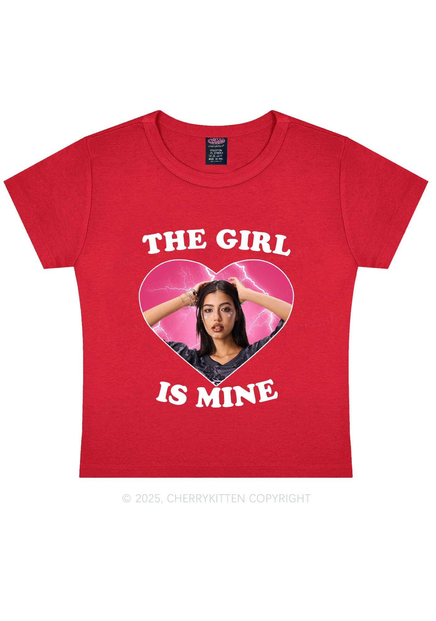 Custom The Boy Is Mine Y2K Baby Tee Cherrykitten