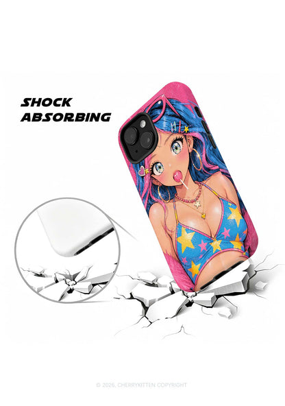Kawaii Manga Lollipop Girl Y2K Phone Case Cherrykitten