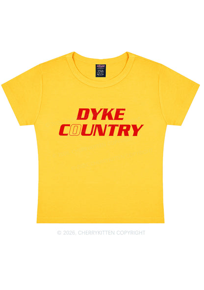 Dyke Country Pride Y2K Baby Tee Cherrykitten