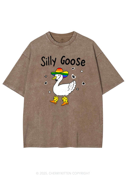 Silly Goose Pride Y2K Shirts Washed Tee Cherrykitten