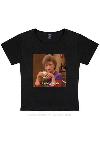 Im The Biggest Slxt Y2K Baby Tee Cherrykitten