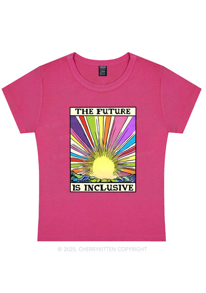 The Future Is Inclusive Pride Y2K Baby Tee Cherrykitten