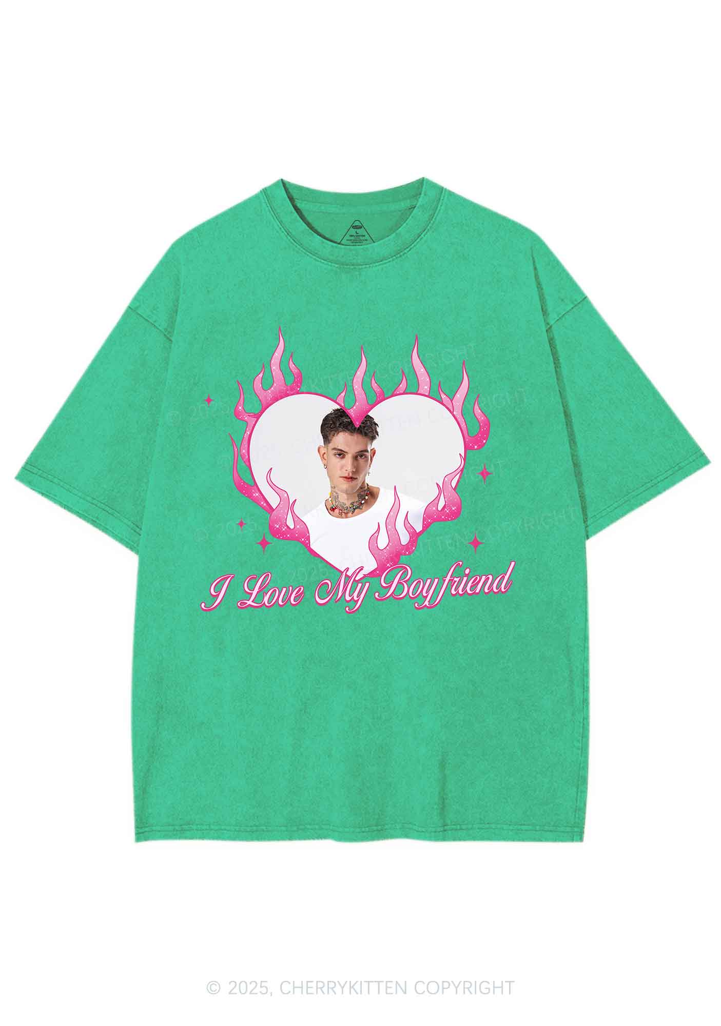Custom Love Girlfriend Y2K Shirts Washed Tee Cherrykitten