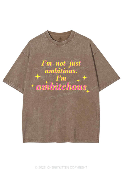 Not Ambitious Im Ambxxchous Y2K Shirts Washed Tee Cherrykitten