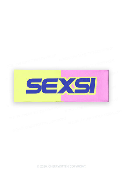 Purple Sexsi Slogan Y2K Print Headband Cherrykitten