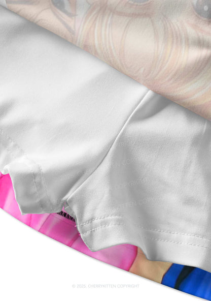 Comic Youth Y2K Print Mini Skirt Cherrykitten