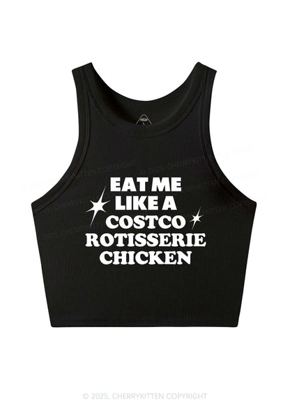 Eat Me Like Chicken Y2K Crop Tank Top Cherrykitten