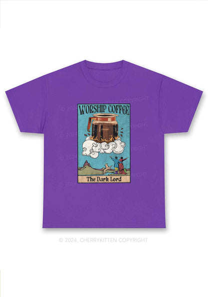 Worship Coffee Y2K Chunky Shirt Cherrykitten