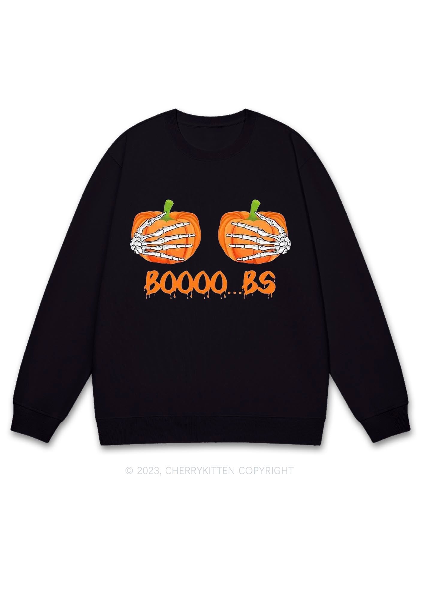 Pumpkin Boooobs Halloween Y2K Sweatshirt Cherrykitten