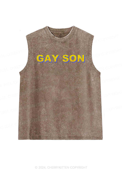 Gay Son Y2K Washed Tank Cherrykitten