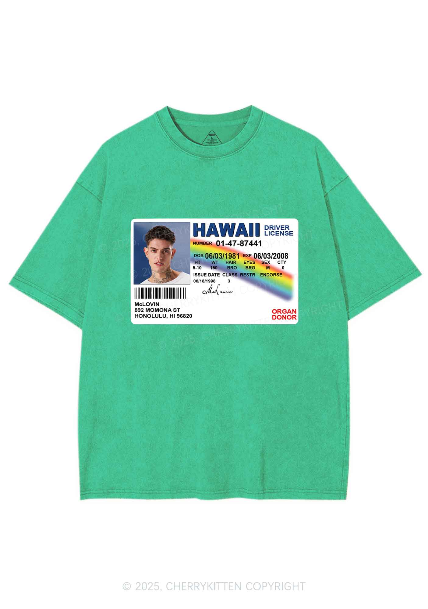 Custom MCL ID Y2K Shirts Washed Tee Cherrykitten