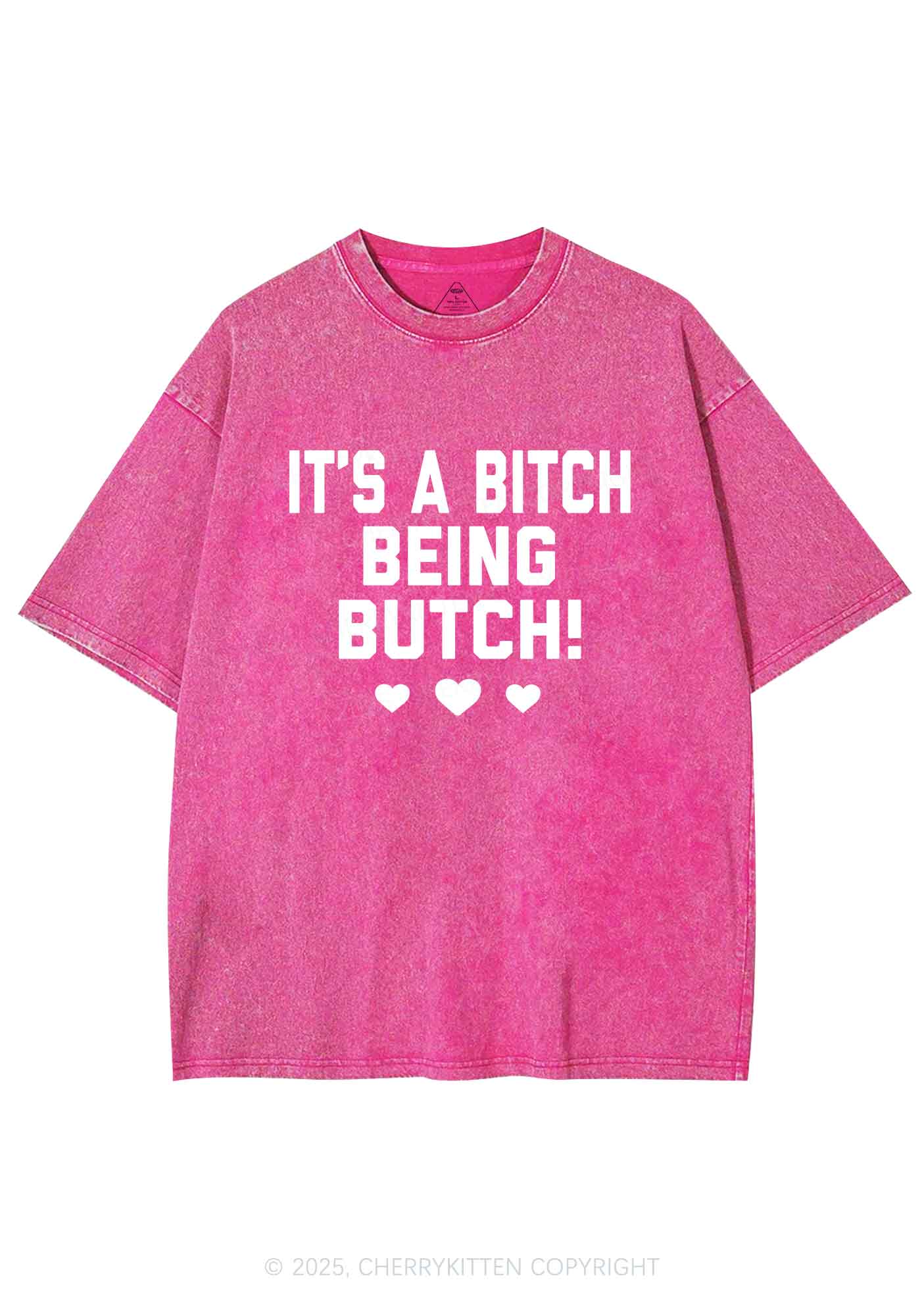 Bxxch Being Butch Y2K Shirts Washed Tee Cherrykitten