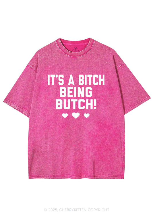 Bxxch Being Butch Y2K Shirts Washed Tee Cherrykitten