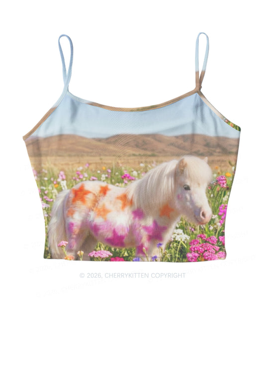 Lesbian Stars Pony Pride Y2K Mesh Cami Tank Cherrykitten