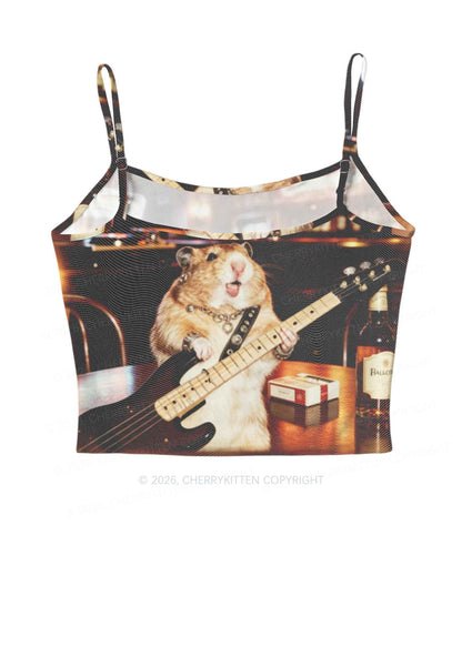 Hamster Bassist Techno Y2K Mesh Cami Tank Cherrykitten