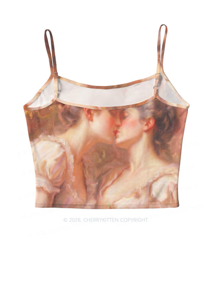 Pastel Dreamy Kissing Couple Pride Y2K Mesh Cami Tank Cherrykitten