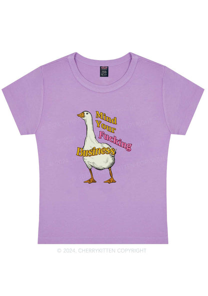 Curvy Fxxking Business Y2K Baby Tee Cherrykitten