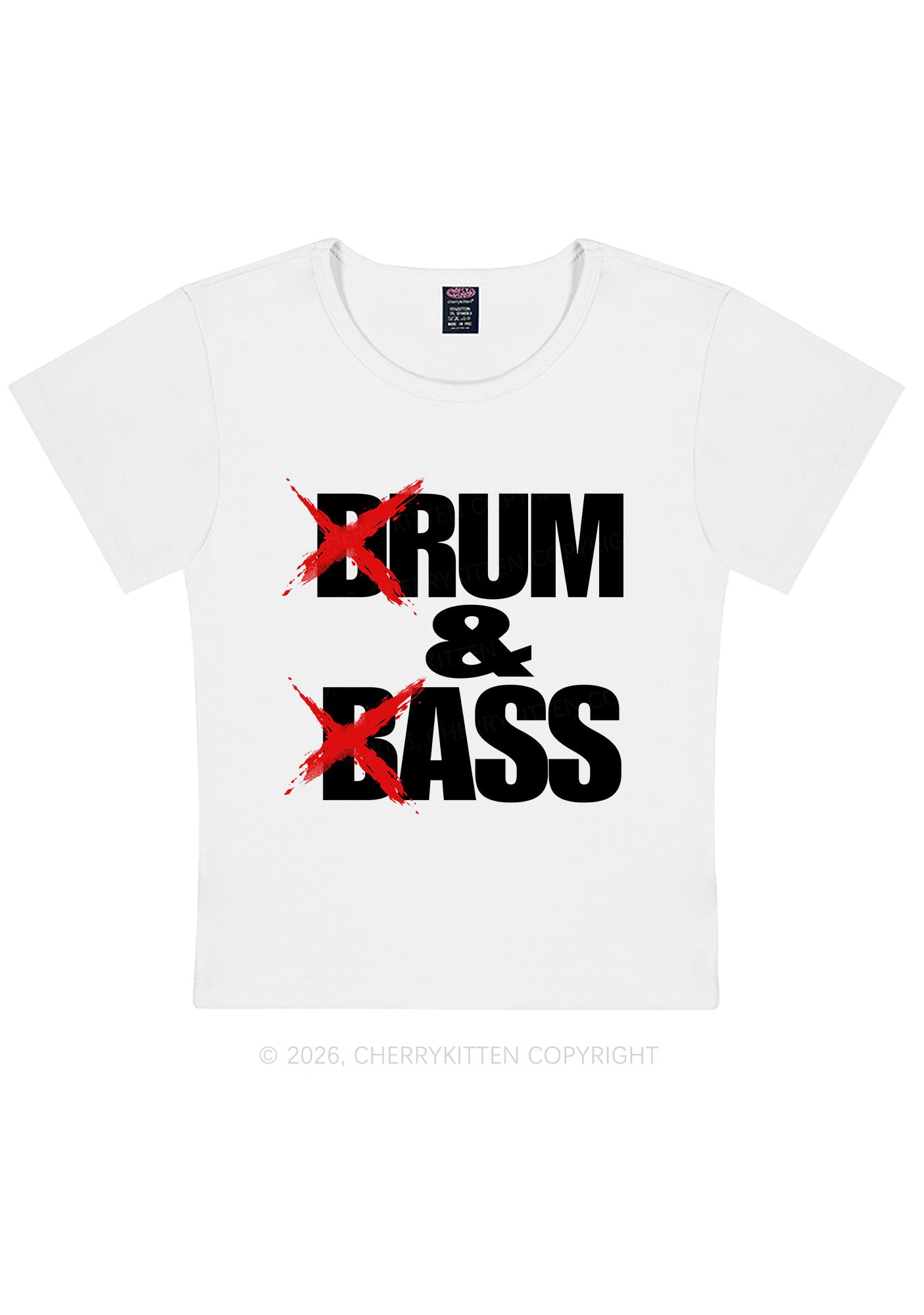 DnB Graffiti Y2K Baby Tee Cherrykitten