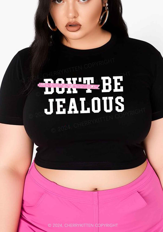 Curvy Be Jealous Y2K Baby Tee Cherrykitten