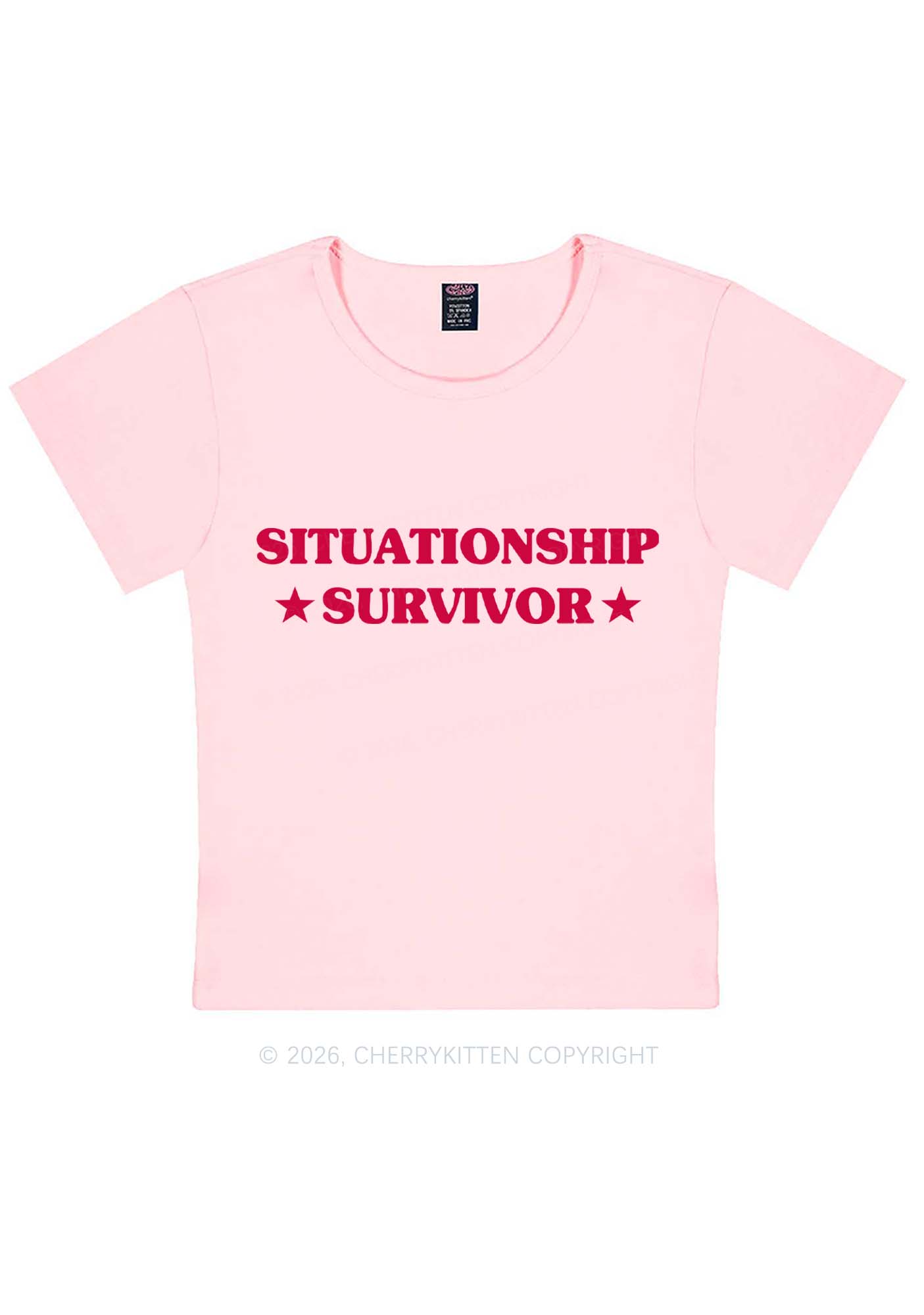 Situationship Survivor Y2K Baby Tee Cherrykitten