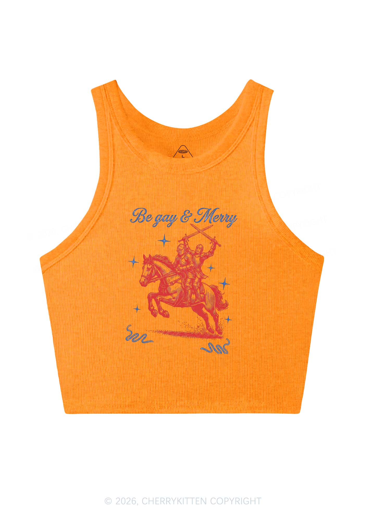 Be Gay Merry Pride Y2K Crop Tank Top Cherrykitten